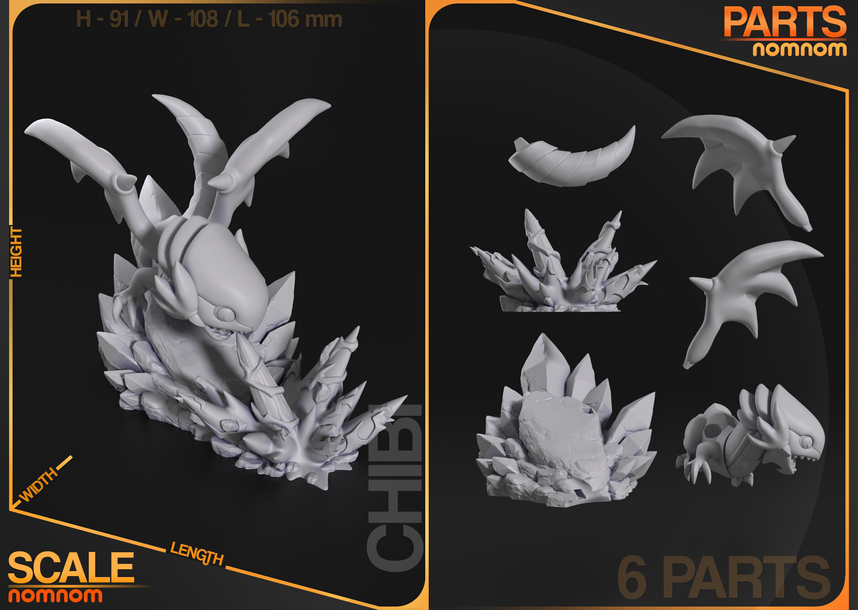 Chibi Blue Eyes White Dragon - Yugioh 3D print model_5
