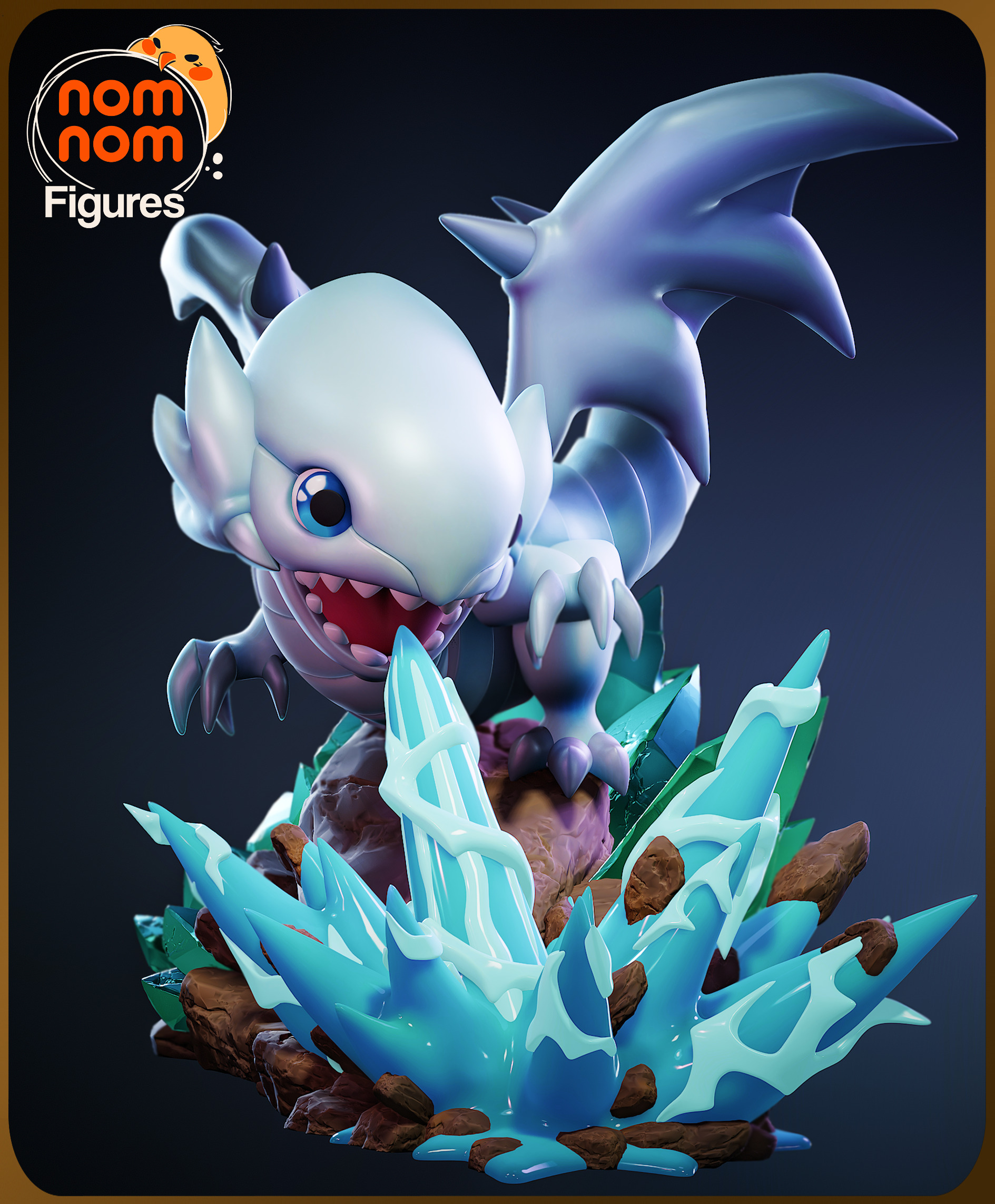 Chibi Blue Eyes White Dragon - Yugioh 3D print model_2
