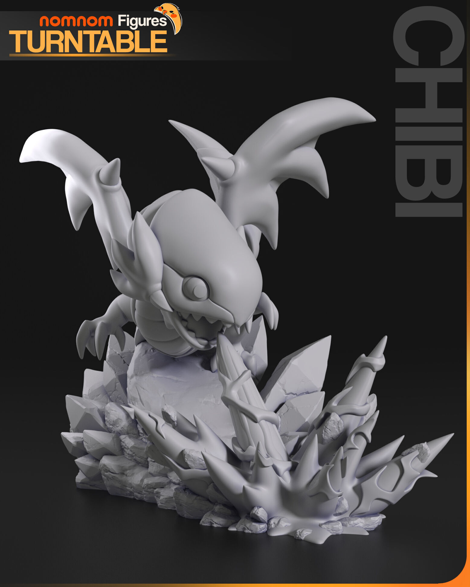 Chibi Blue Eyes White Dragon - Yugioh 3D print model_8