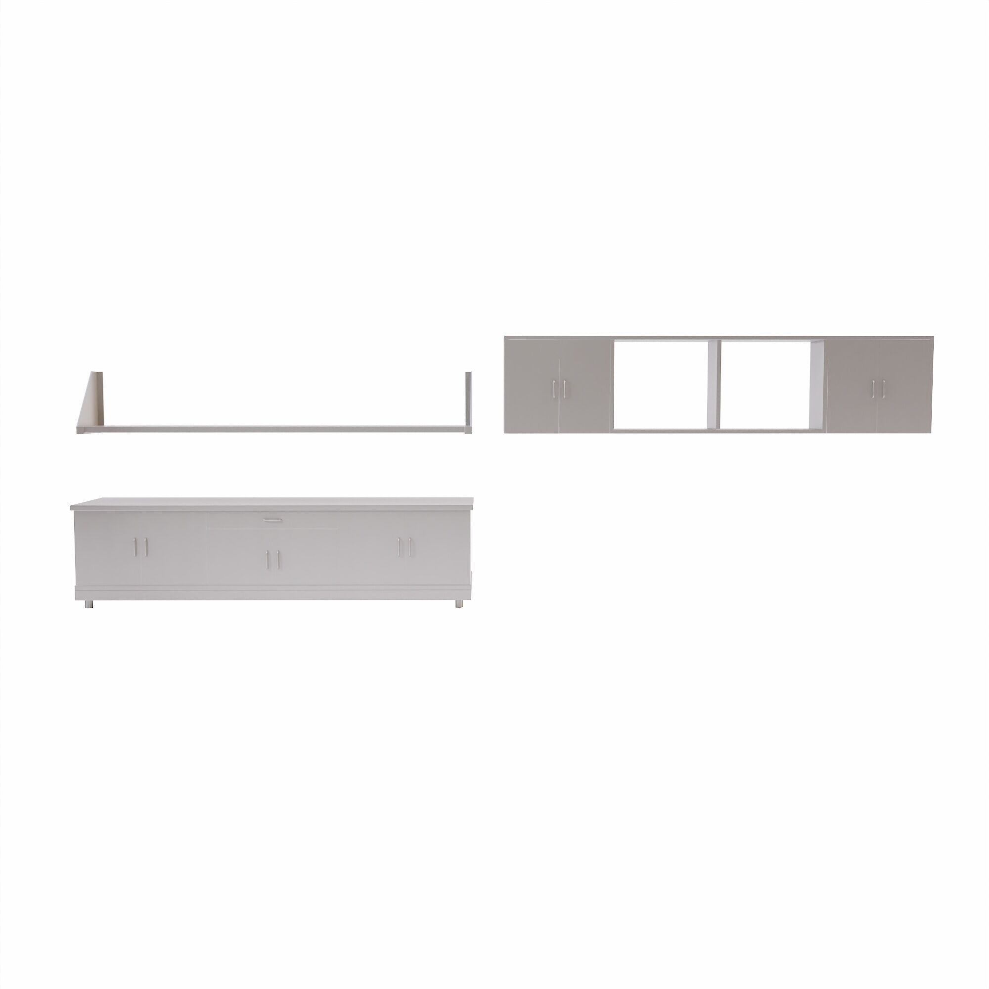 Kitchen cabinet and shelves lowpoly 3d model Low-poly 3D model_4