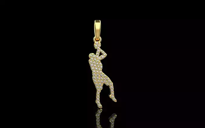 jumping man basketball pendant model 1267