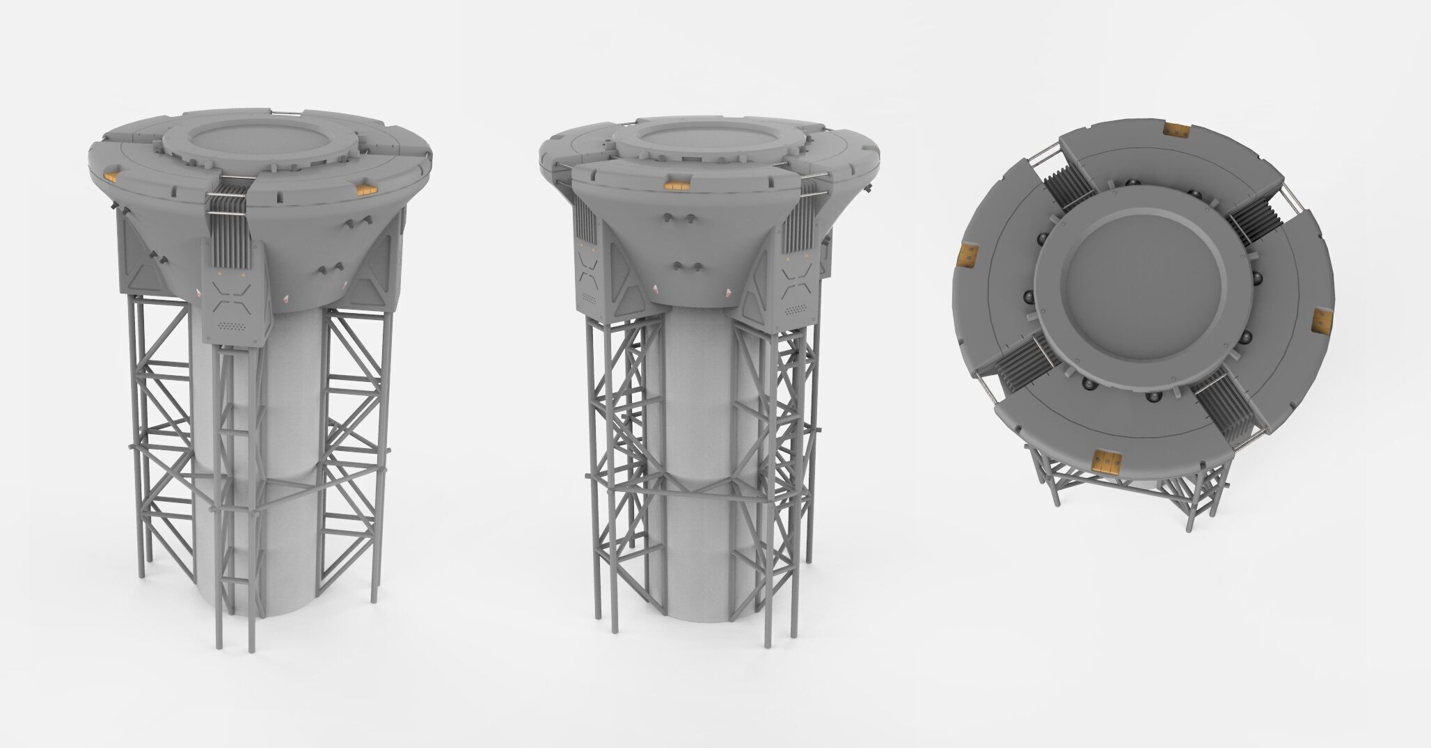 sci-fi Architecture kitbash 53 3D model_9