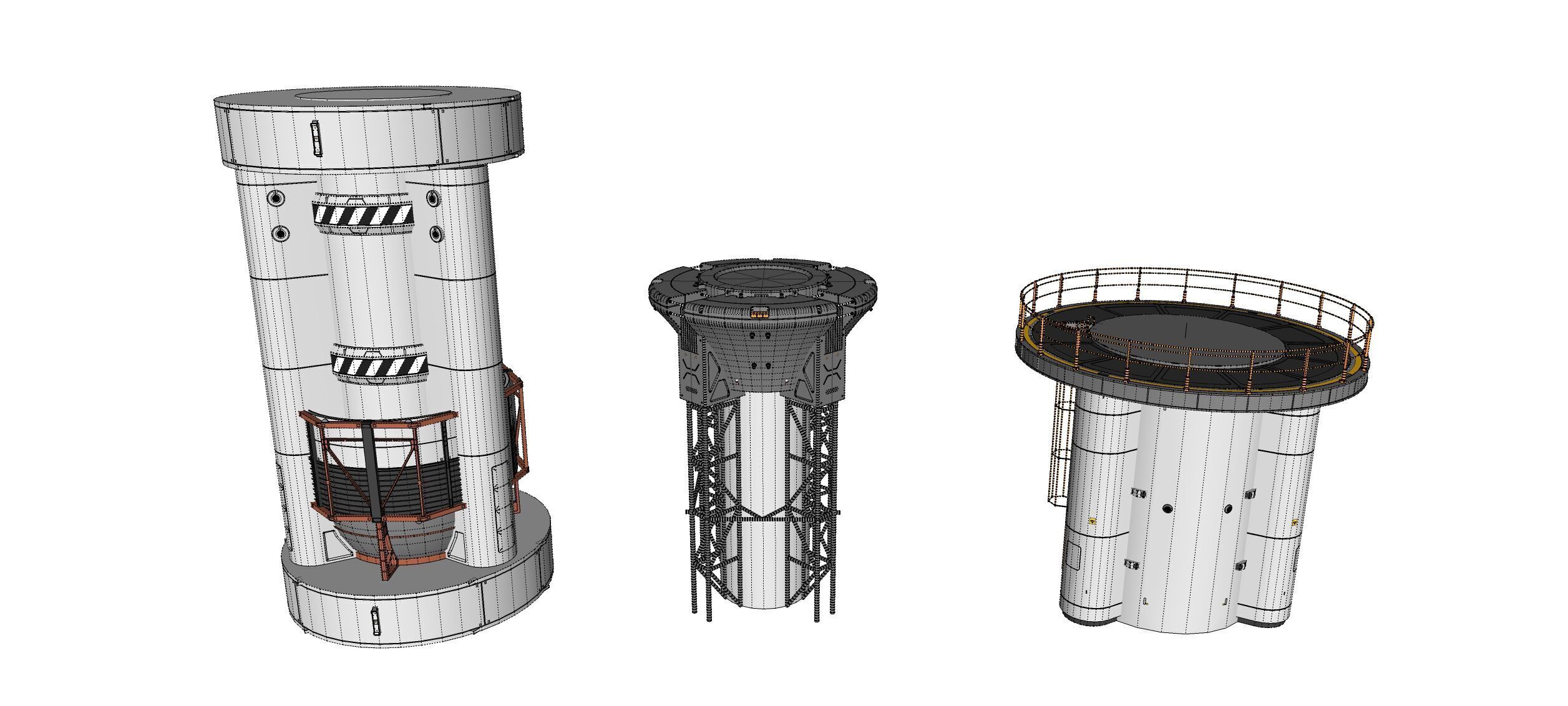 sci-fi Architecture kitbash 53 3D model_26