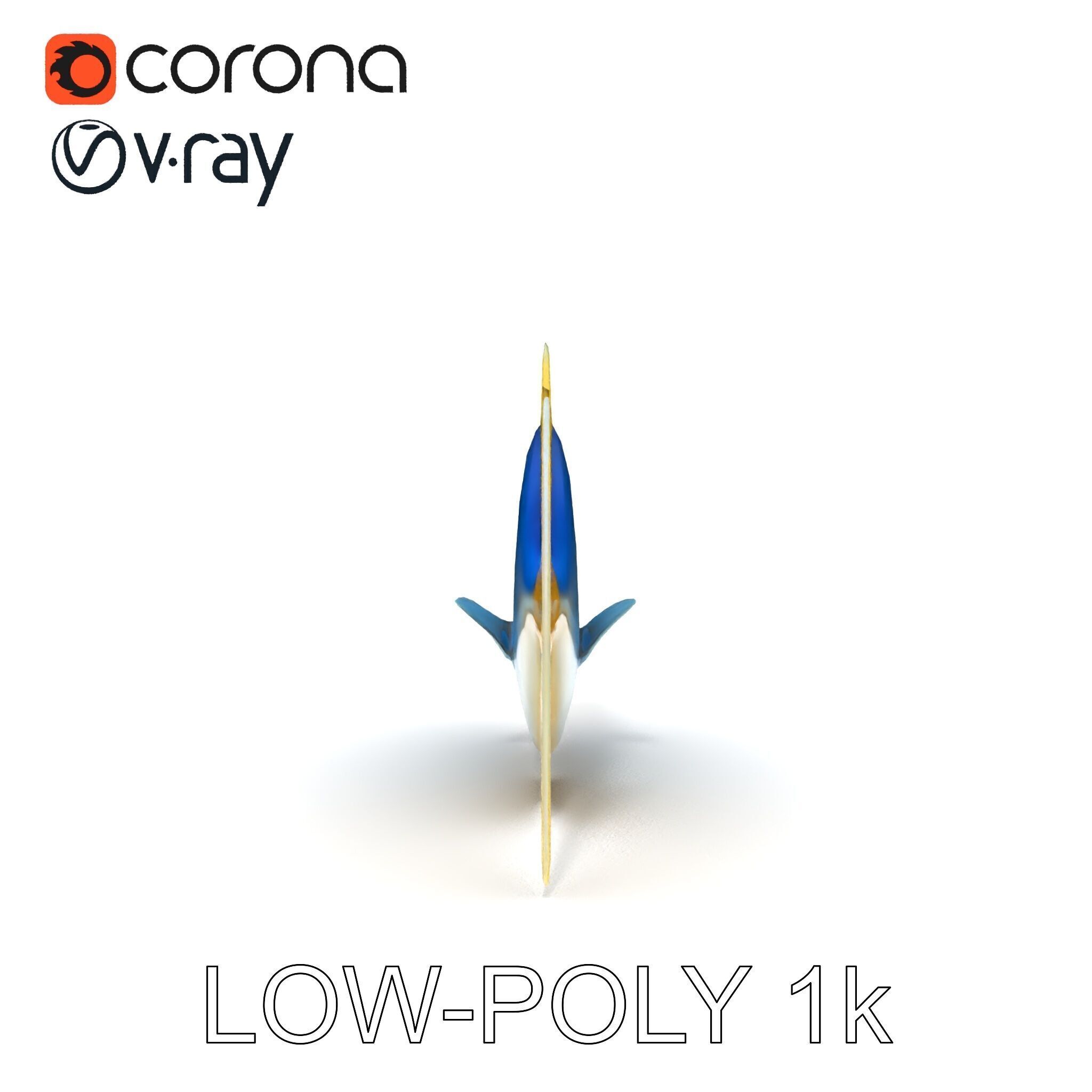 Colorful Fish Model Pack with Detailed Textures Low-poly 3D model_28