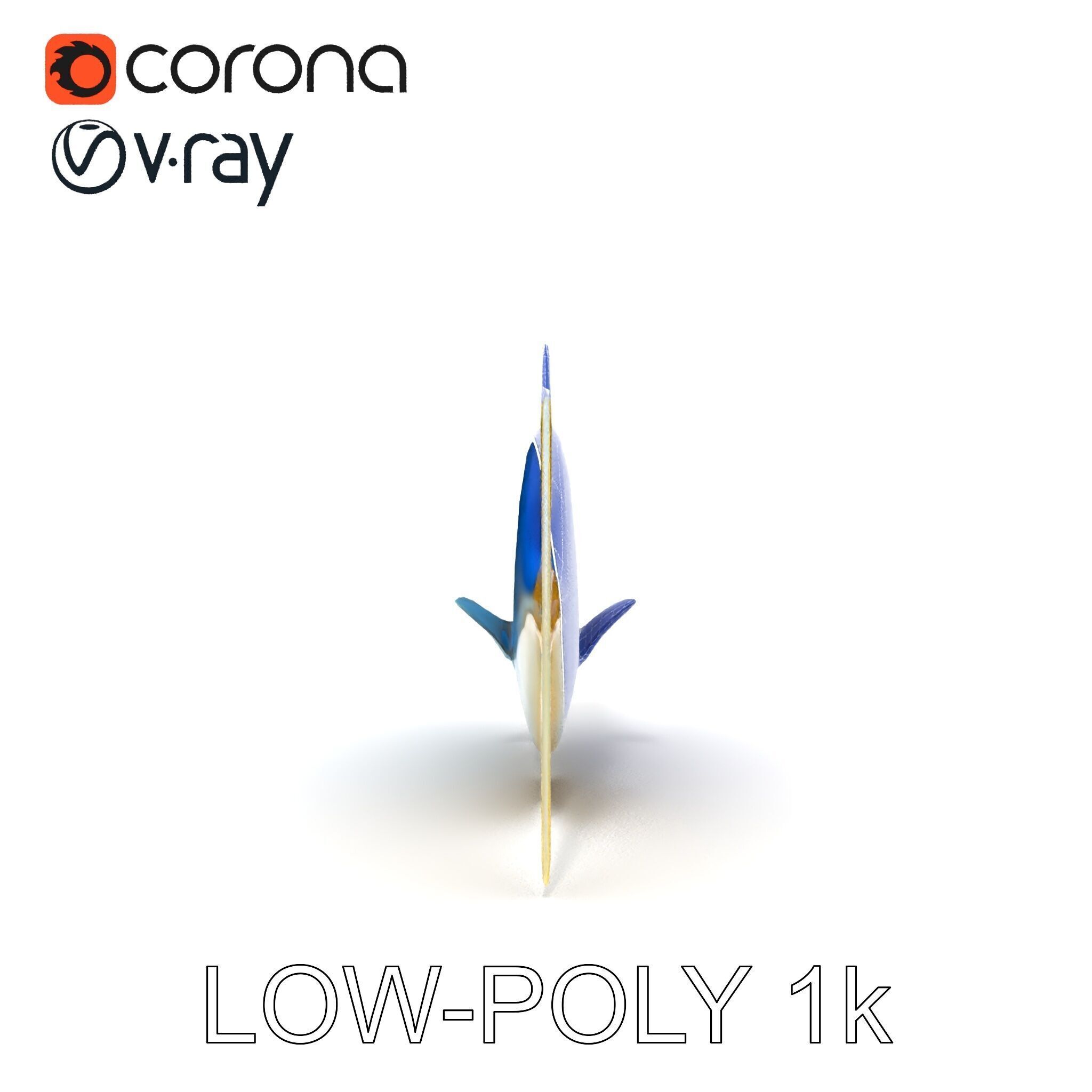 Colorful Fish Model Pack with Detailed Textures Low-poly 3D model_24