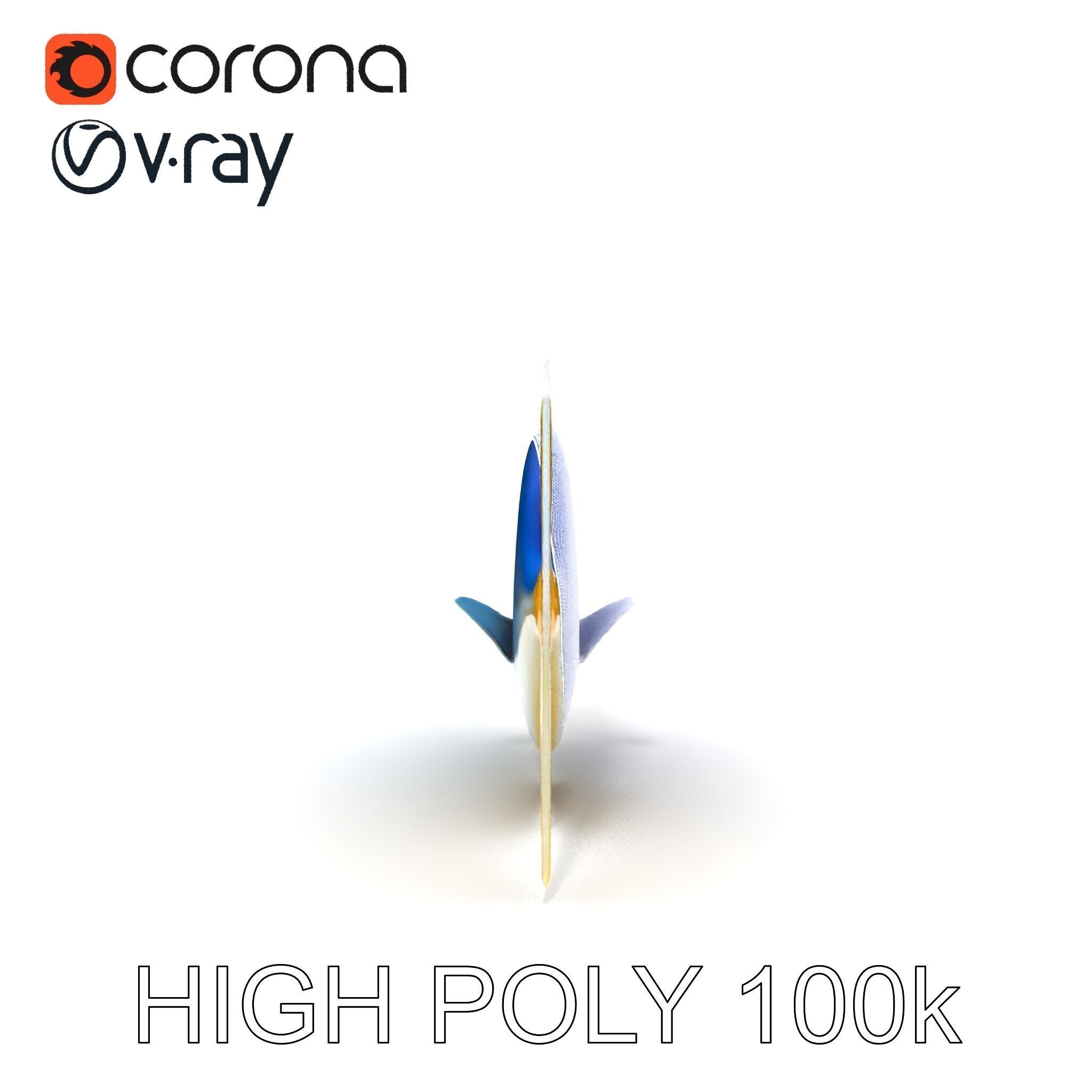 Colorful Fish Model Pack with Detailed Textures Low-poly 3D model_8