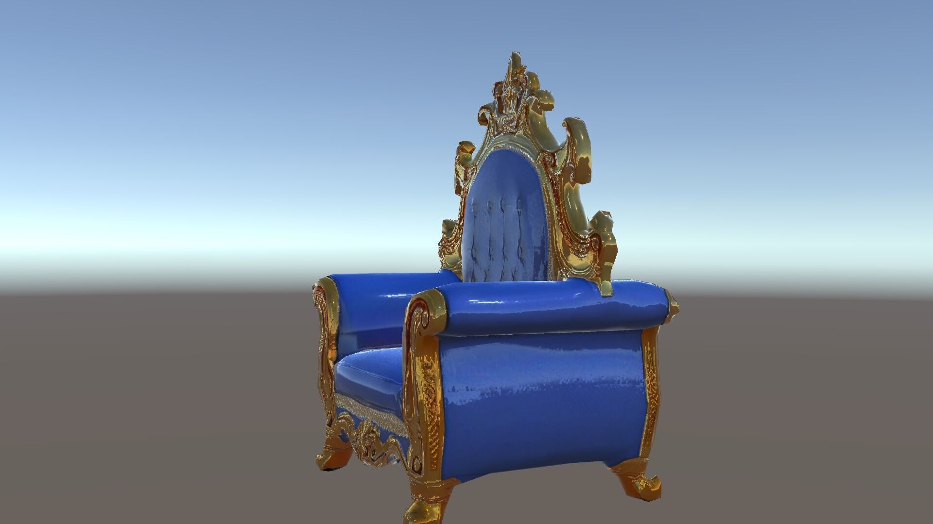 Ornate Royal Throne Chair D Model Pack Low-poly 3D model_27