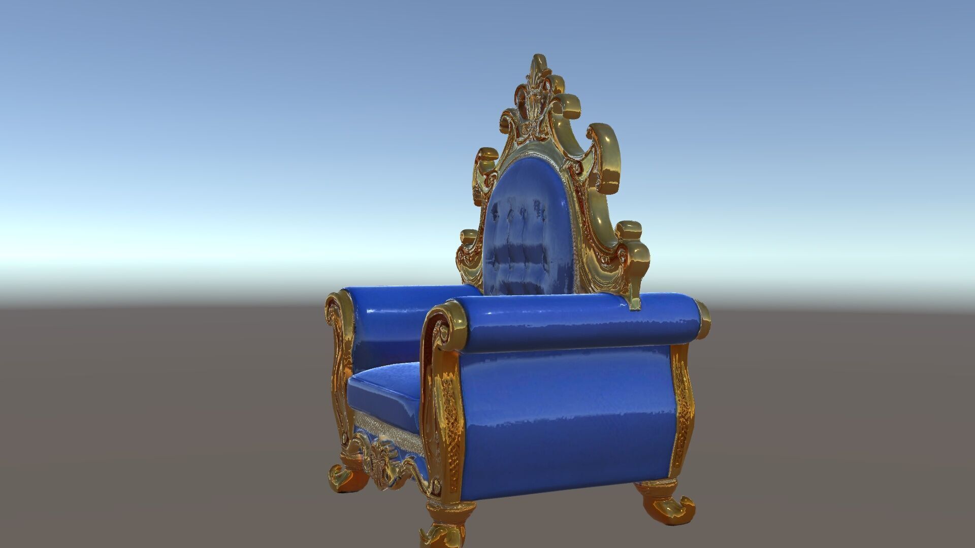 Ornate Royal Throne Chair D Model Pack Low-poly 3D model_9