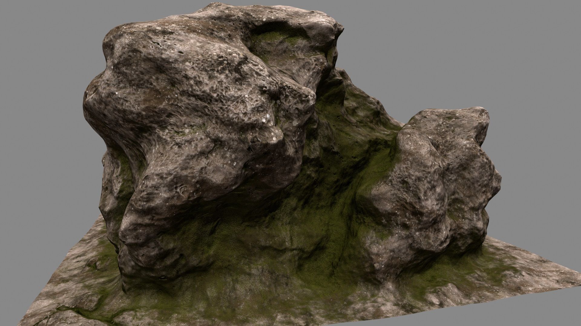 Rock tree stump 3D model_13