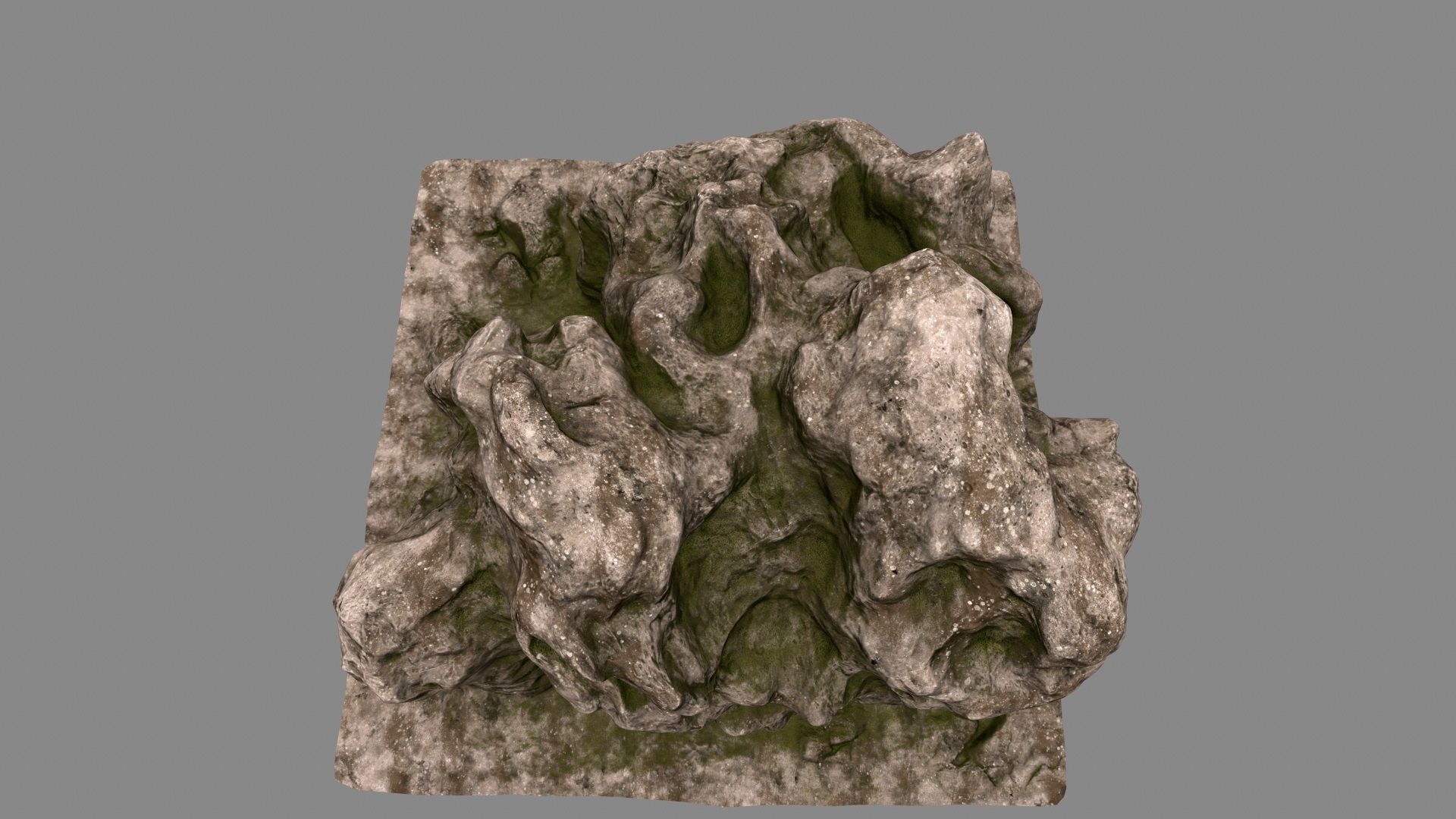 Rock tree stump 3D model_12