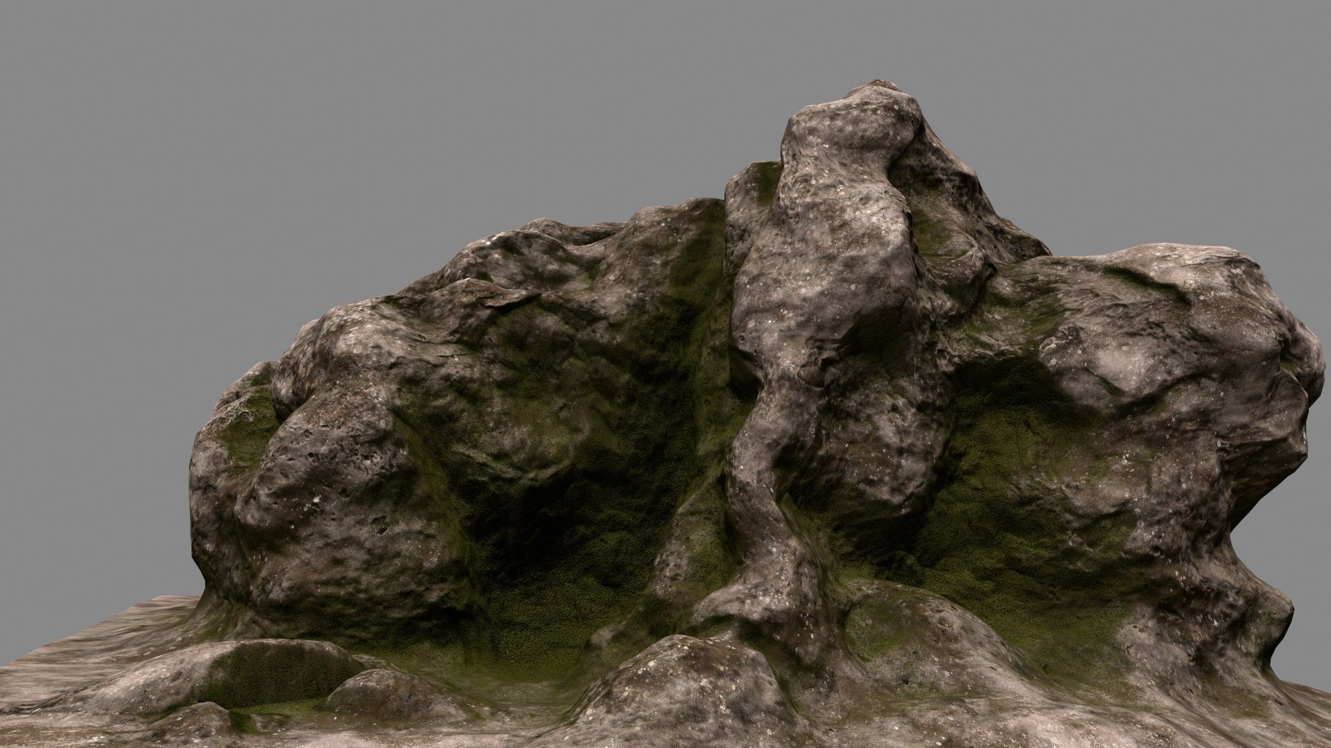 Rock tree stump 3D model_18