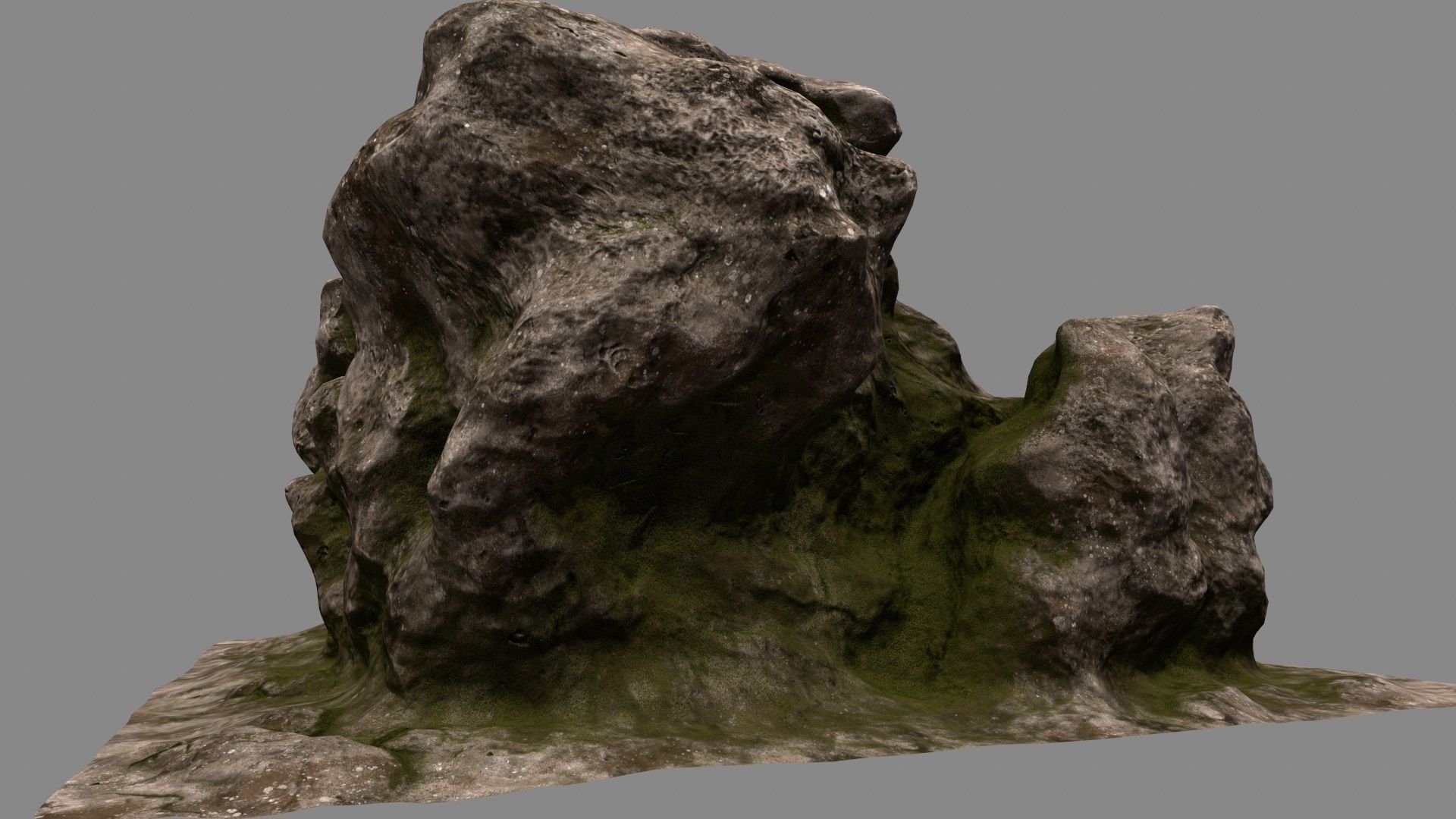 Rock tree stump 3D model_14