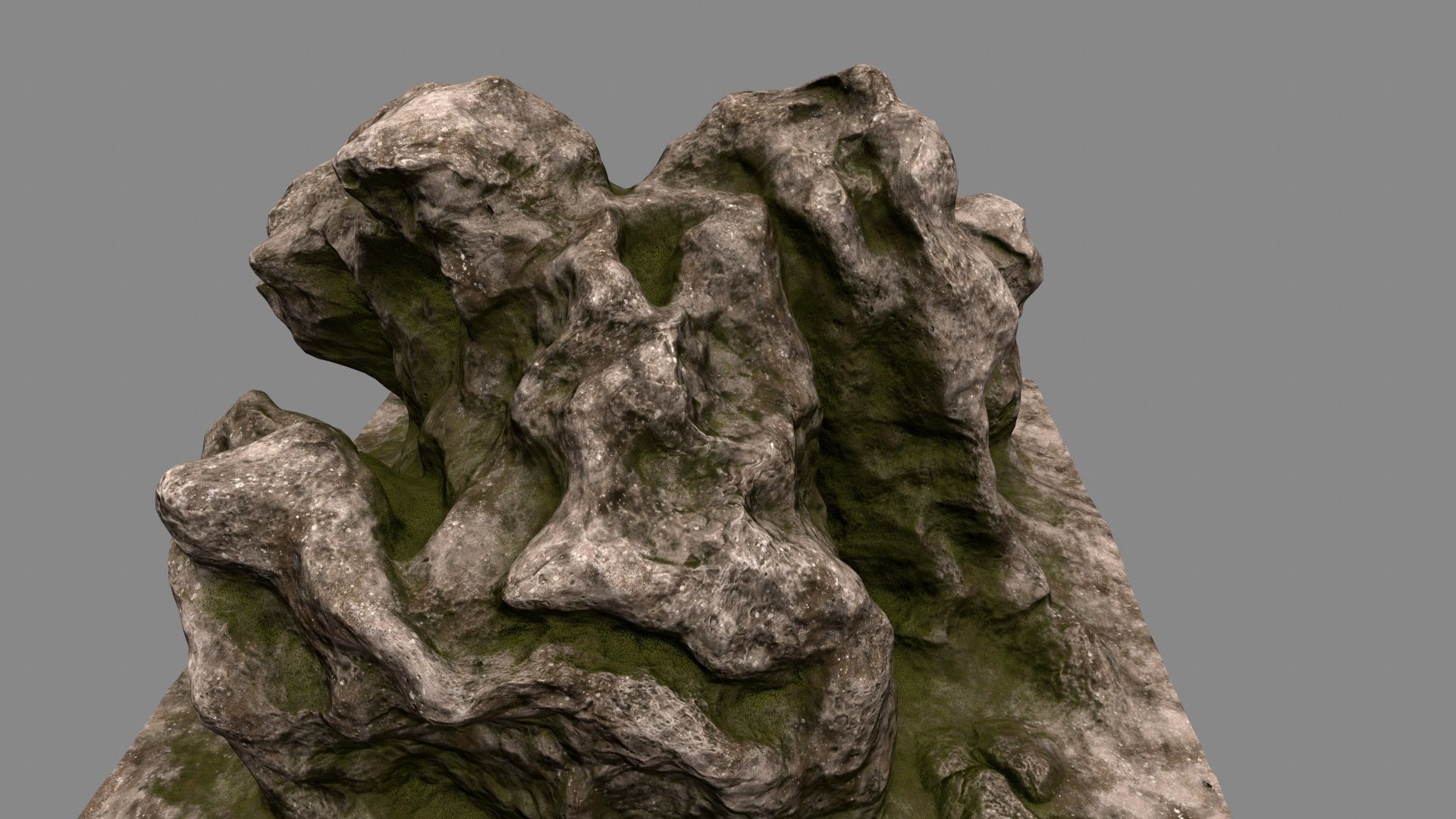 Rock tree stump 3D model_16