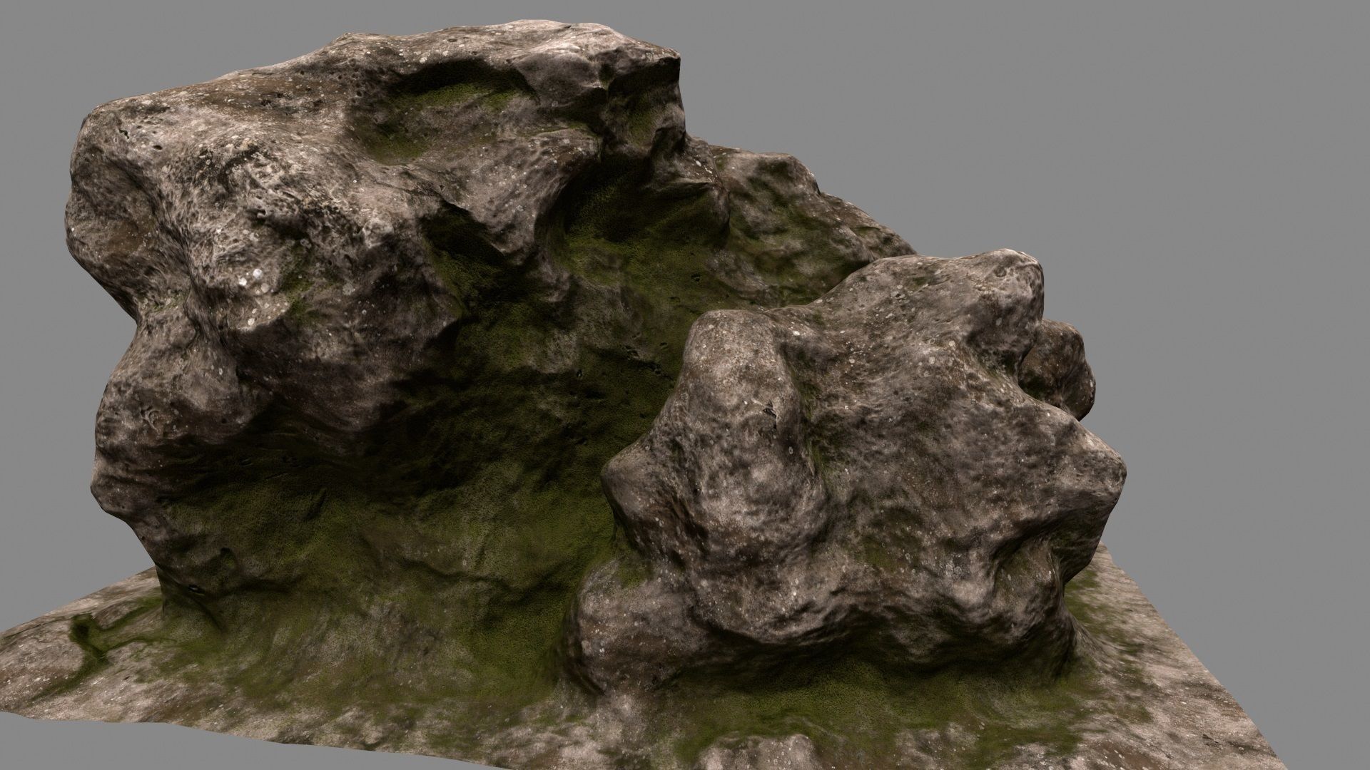 Rock tree stump 3D model_10