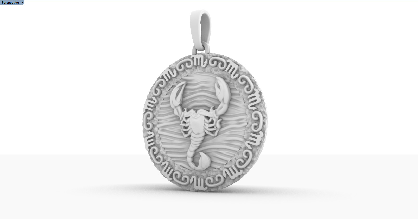 Zodiac scorpion pendant model 1269 3D print model_1