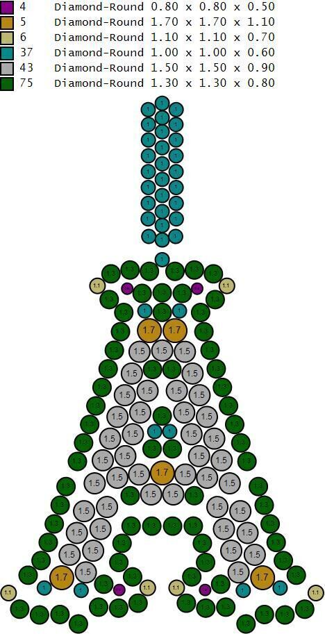 Custom Initial A Letter Diamond  A to Z Alphabet  Necklace 3D print model_16