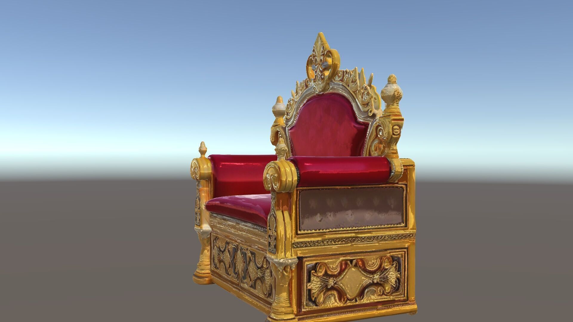 Regal Throne Chair Model Pack Low-poly 3D model_33