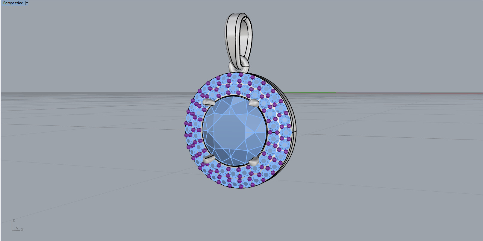 Round pendant model 1280 3D print model_8