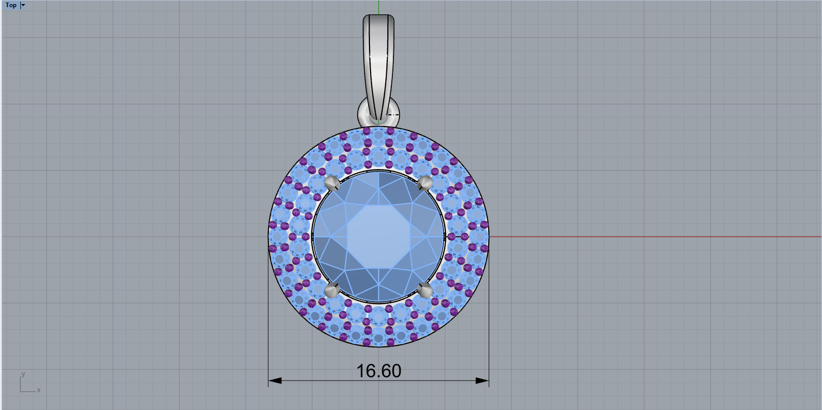 Round pendant model 1280 3D print model_5