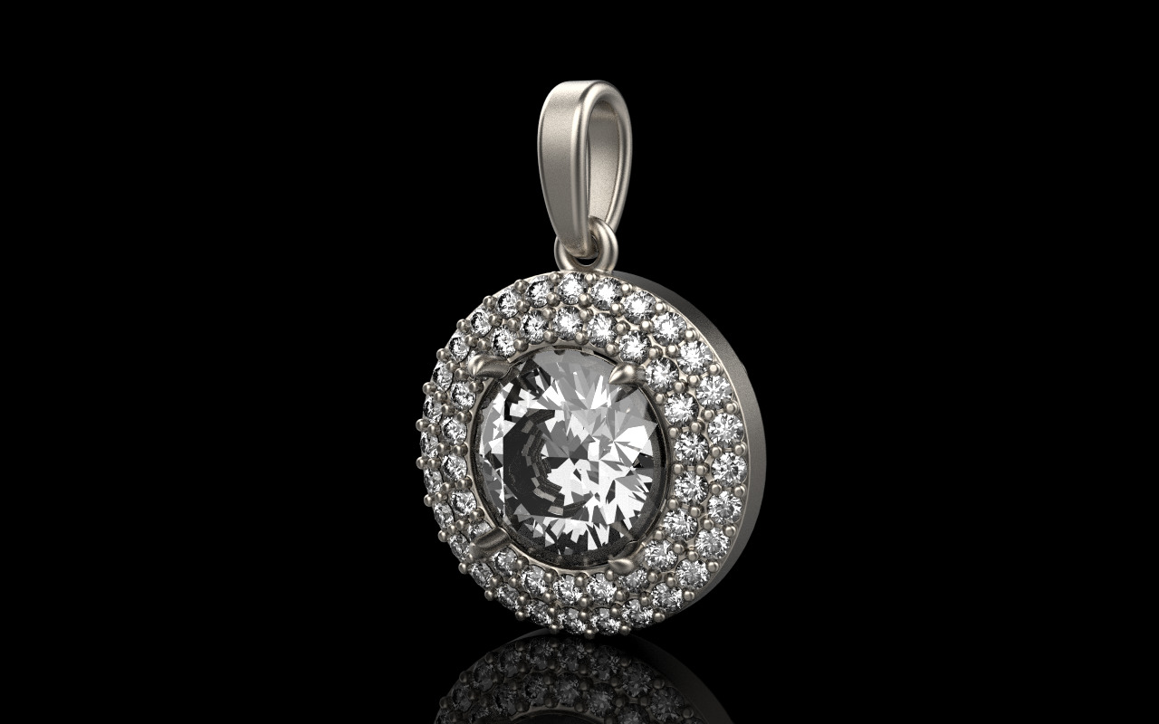 Round pendant model 1280 3D print model_27