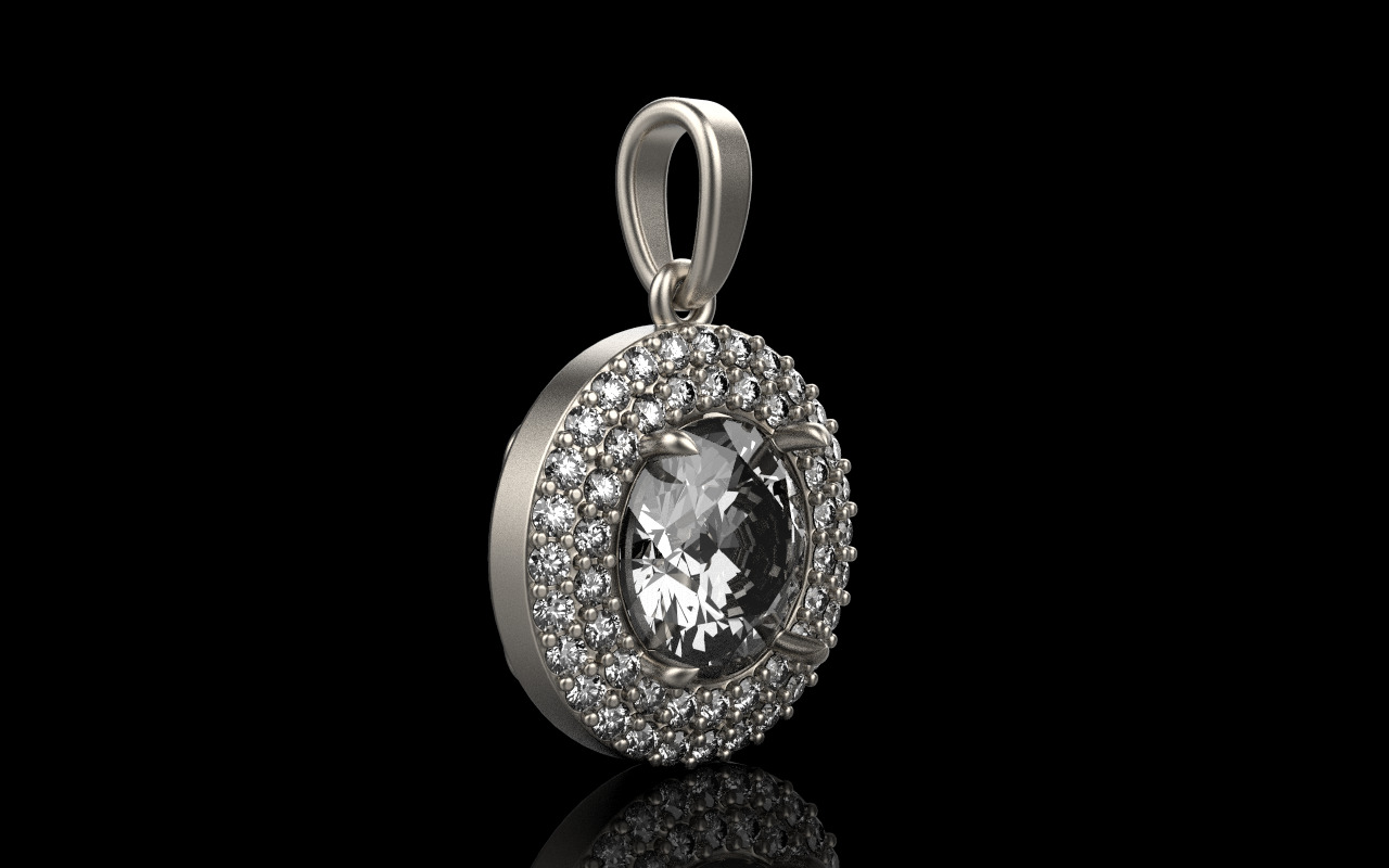 Round pendant model 1280 3D print model_16