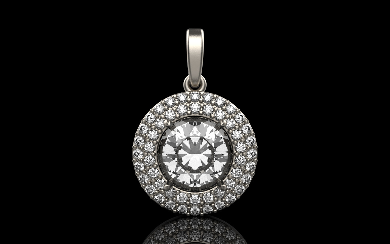 Round pendant model 1280 3D print model_11