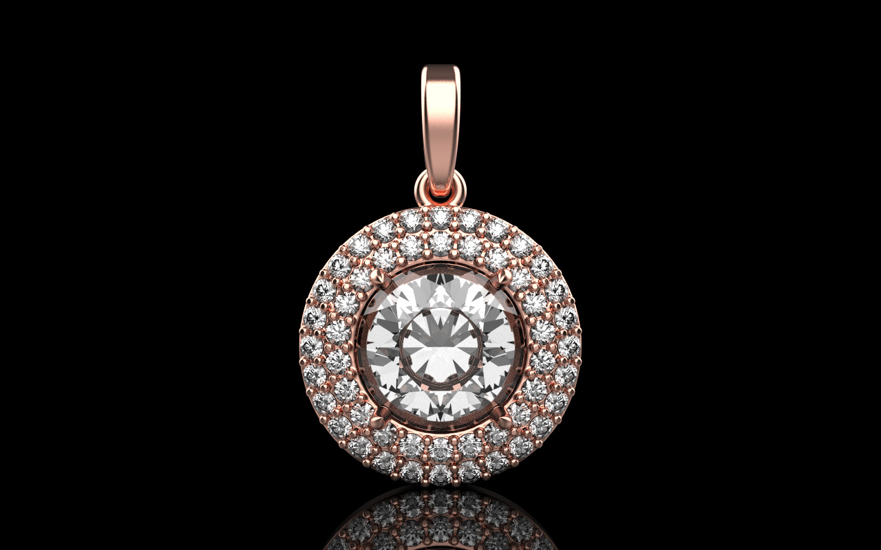 Round pendant model 1280 3D print model_12