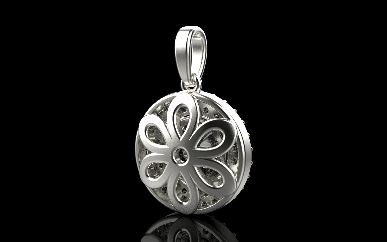 Round pendant model 1280 3D print model_23