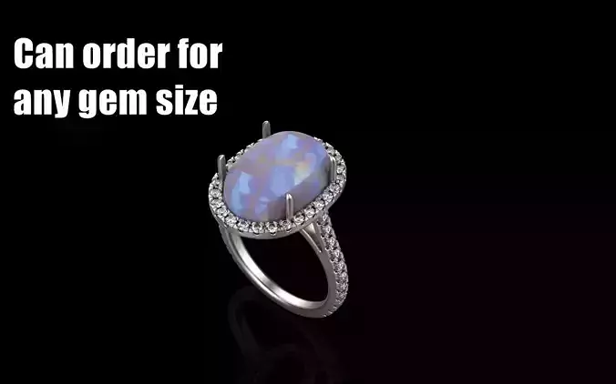 Cabochon ring model 1281  3D print model
