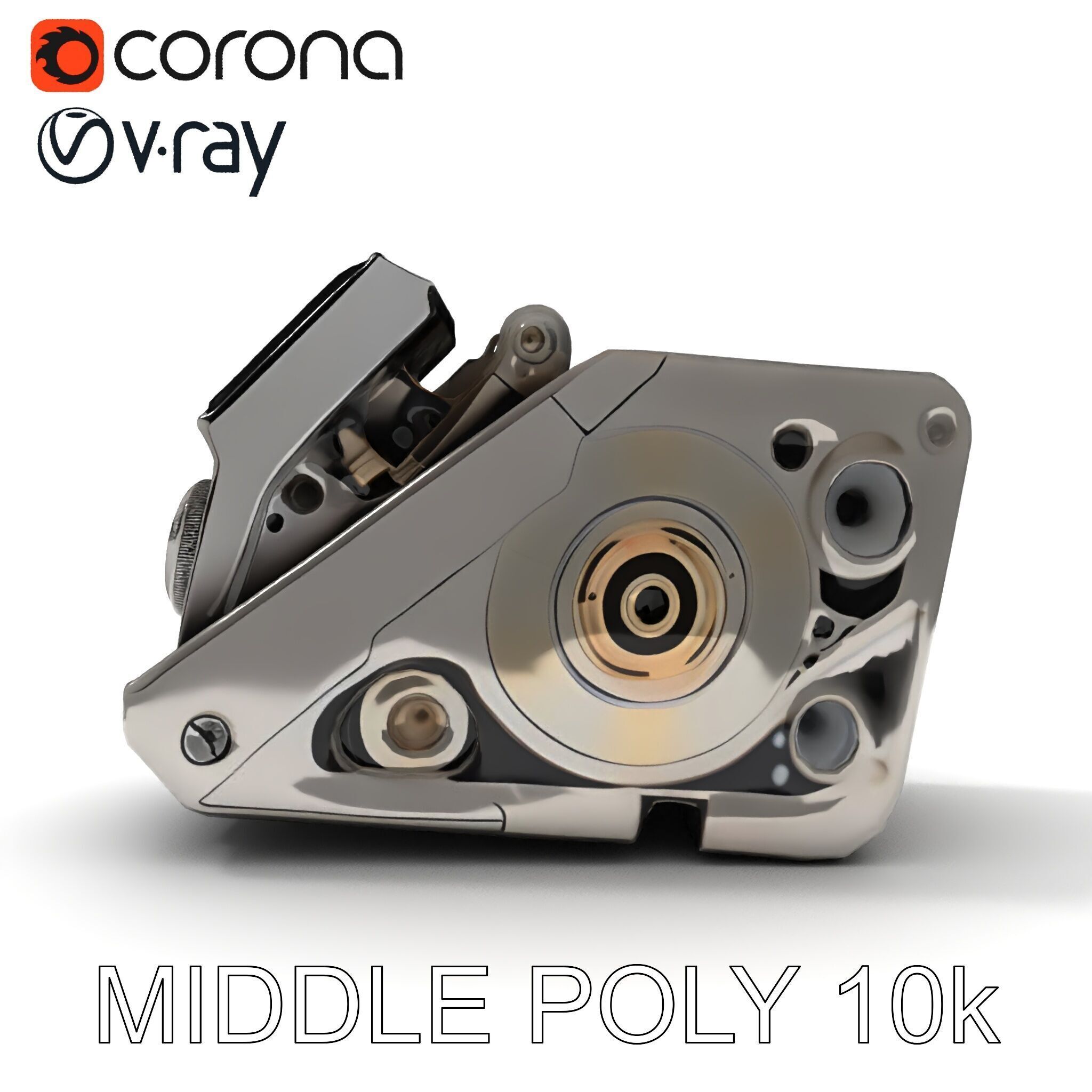 Retro Futuristic Camera Model Pack Low-poly 3D model_15