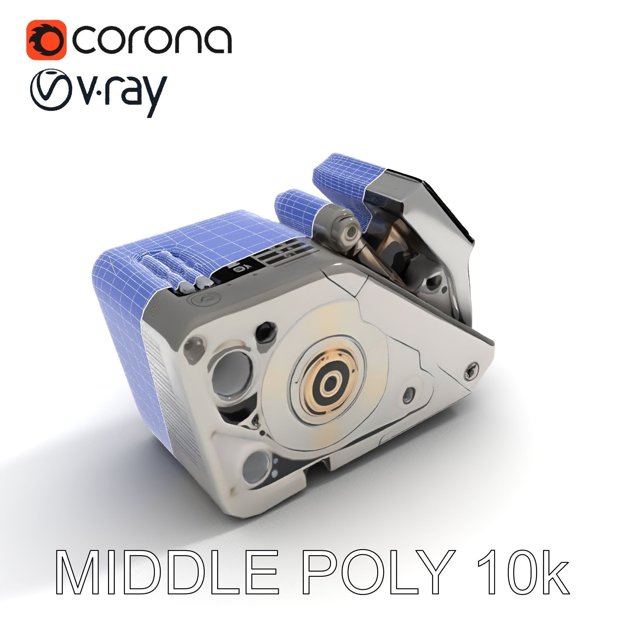 Retro Futuristic Camera Model Pack Low-poly 3D model_22