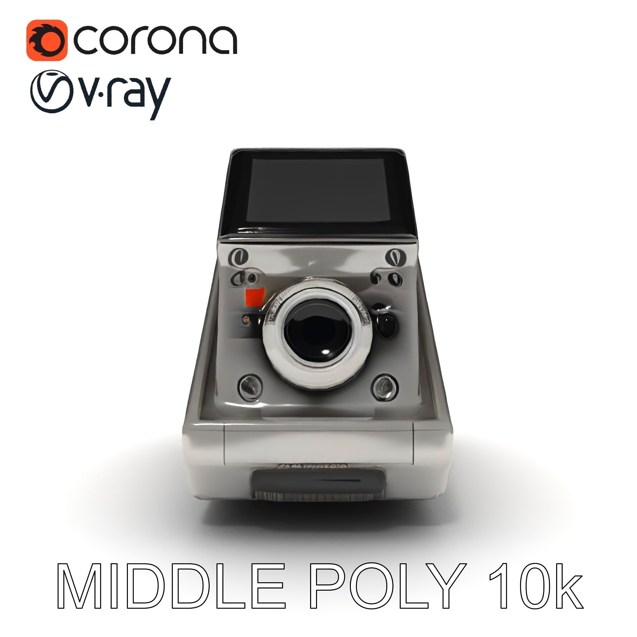 Retro Futuristic Camera Model Pack Low-poly 3D model_17