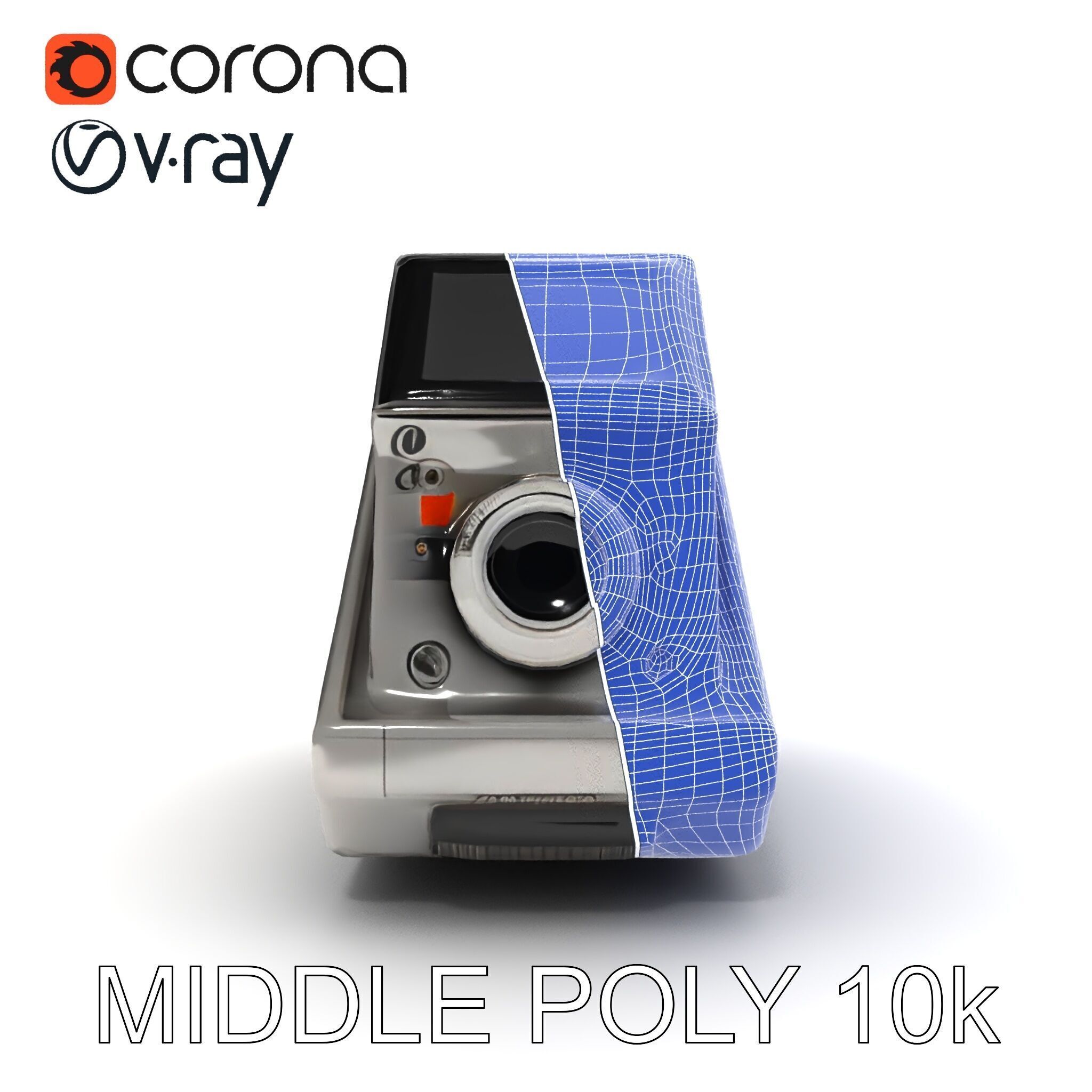 Retro Futuristic Camera Model Pack Low-poly 3D model_20