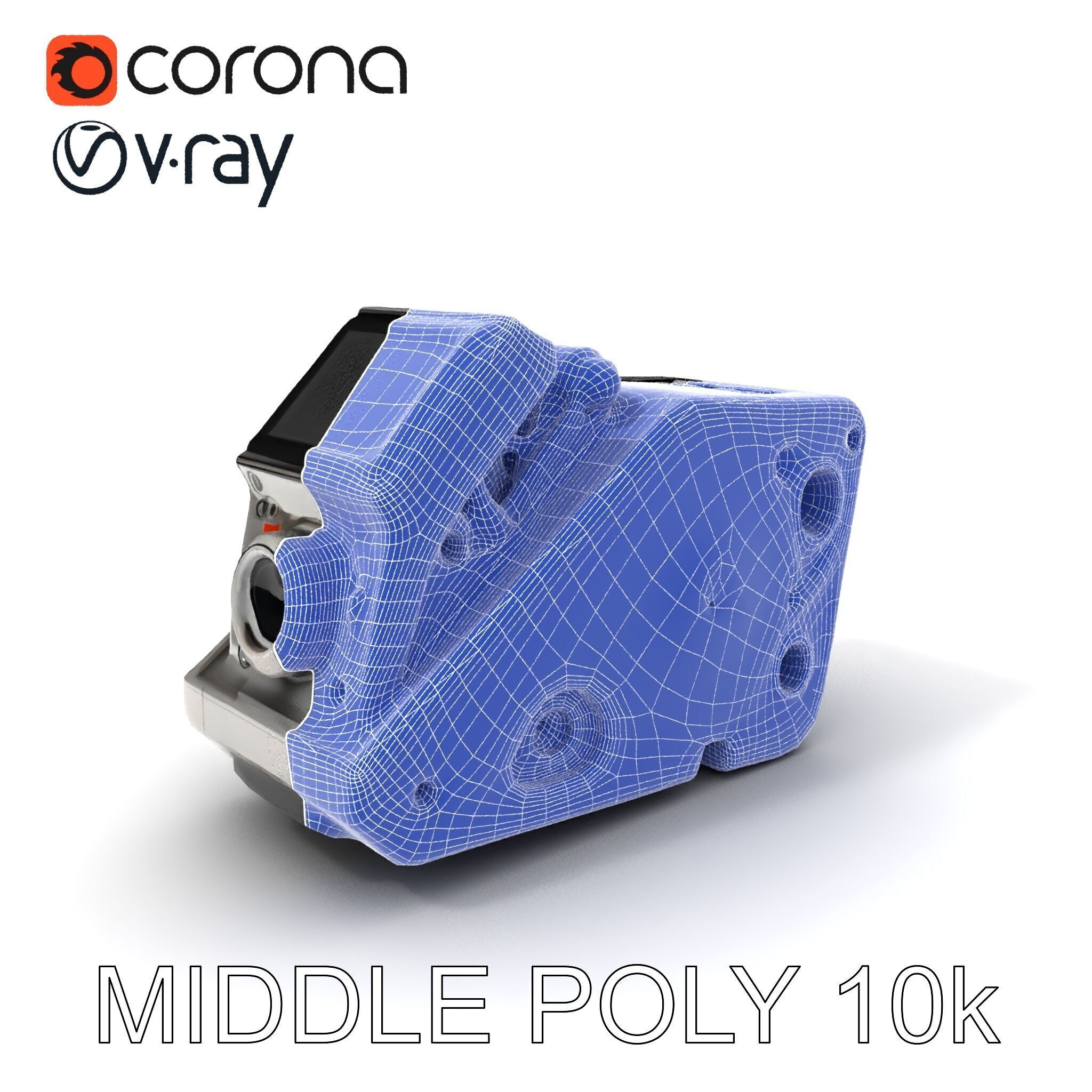 Retro Futuristic Camera Model Pack Low-poly 3D model_12