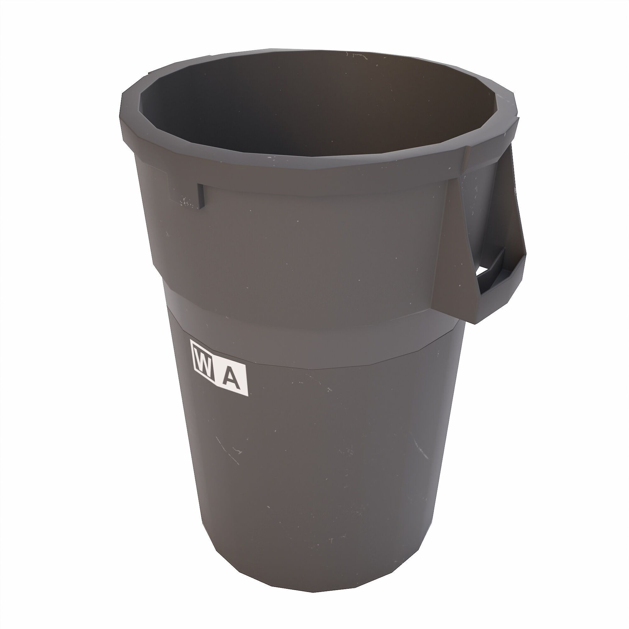 Kitchen garbage Bin lowpoly 3d model Low-poly 3D model_2