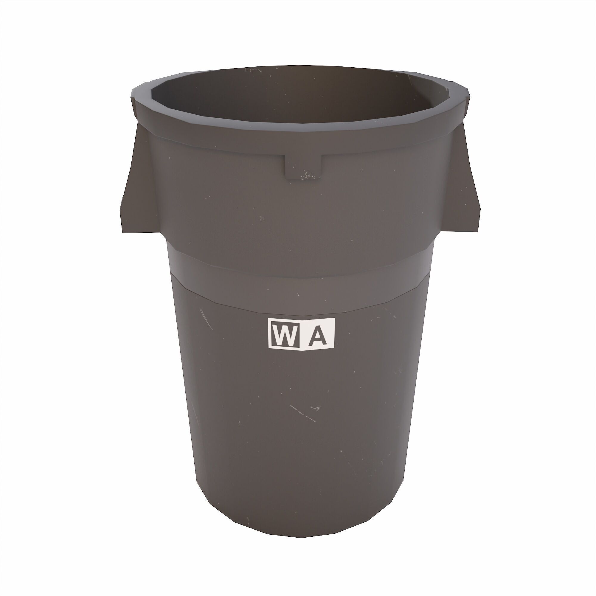 Kitchen garbage Bin lowpoly 3d model Low-poly 3D model_0