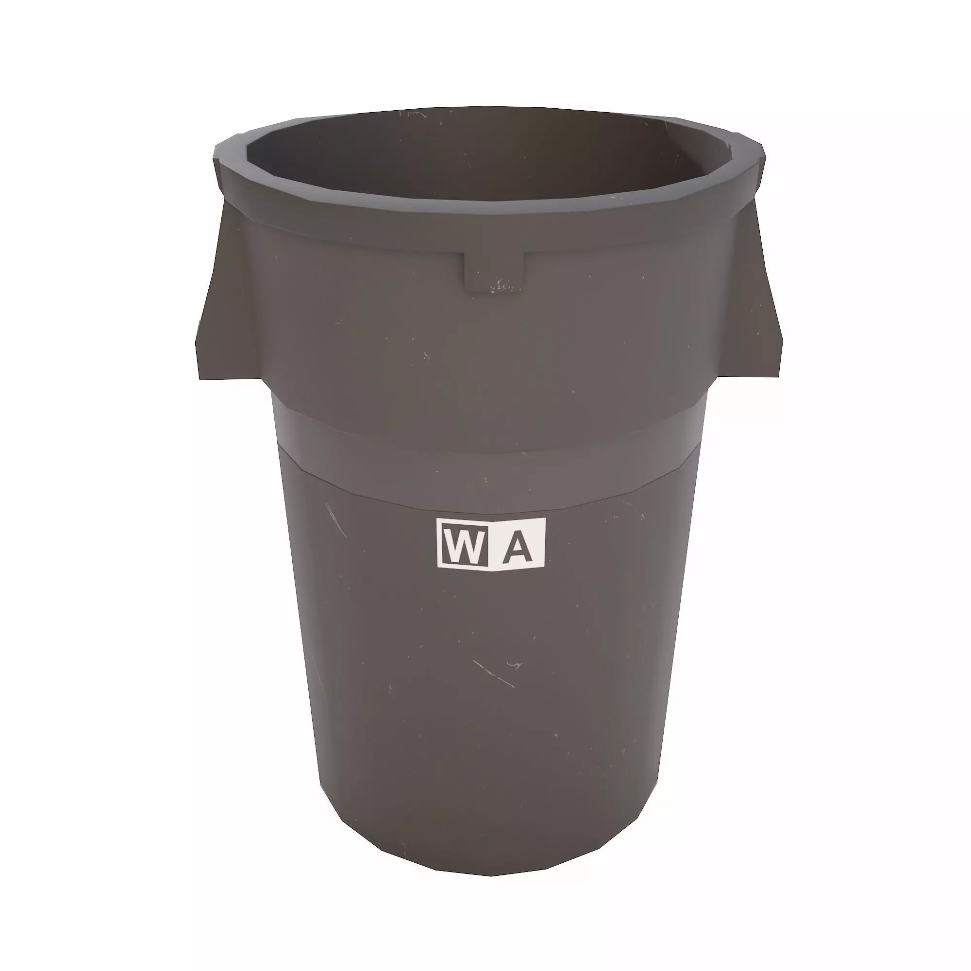 Kitchen garbage Bin lowpoly 3d model Low-poly 3D model_0
