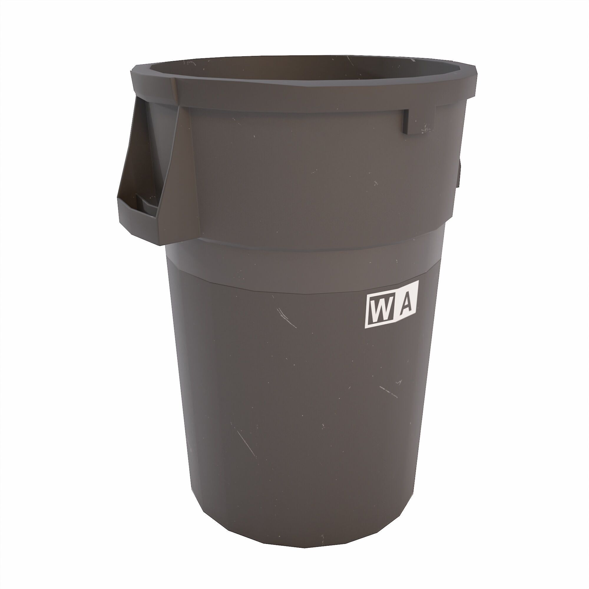 Kitchen garbage Bin lowpoly 3d model Low-poly 3D model_1
