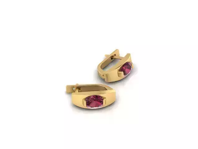 Garnet Earrings 3D print model