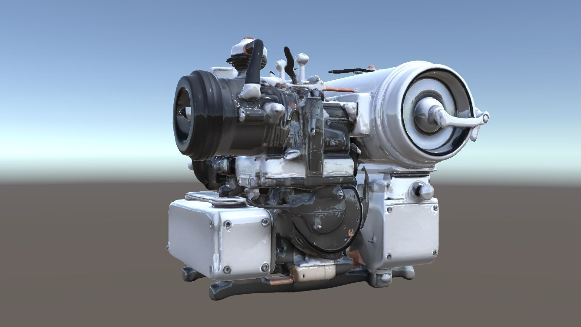 Industrial Engine D Model Pack Low-poly 3D model_5