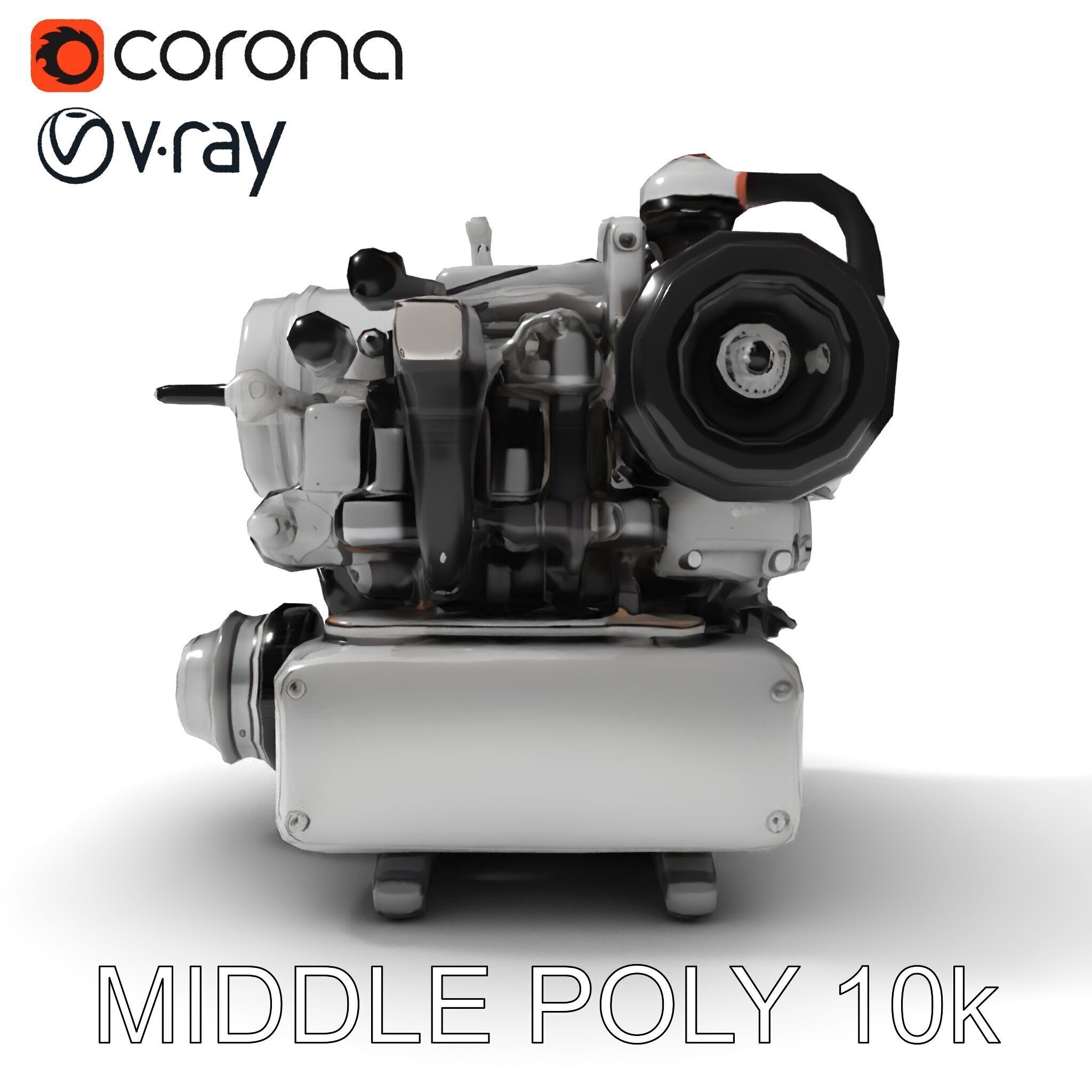 Industrial Engine D Model Pack Low-poly 3D model_16