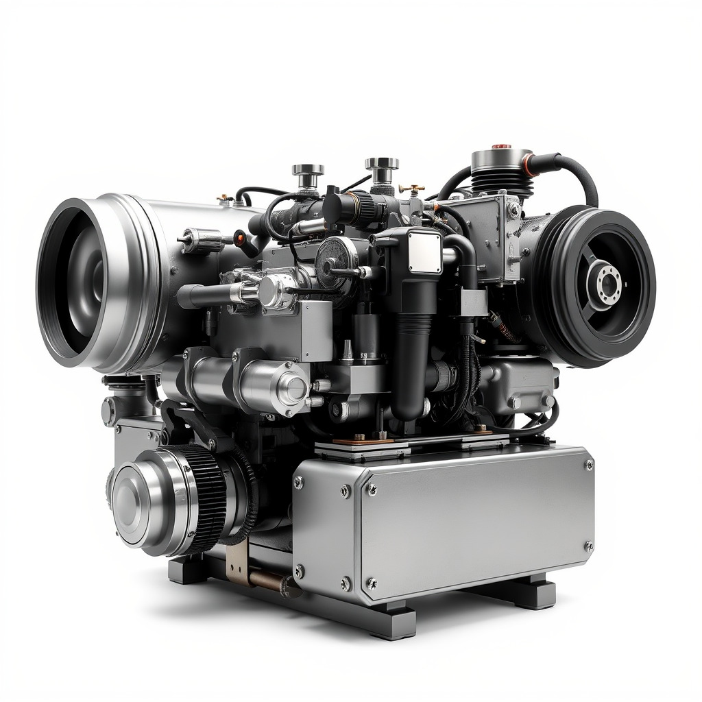 Industrial Engine D Model Pack Low-poly 3D model_4