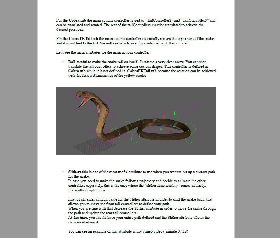 King Cobra Snake - Rigged Low-poly 3D model_21