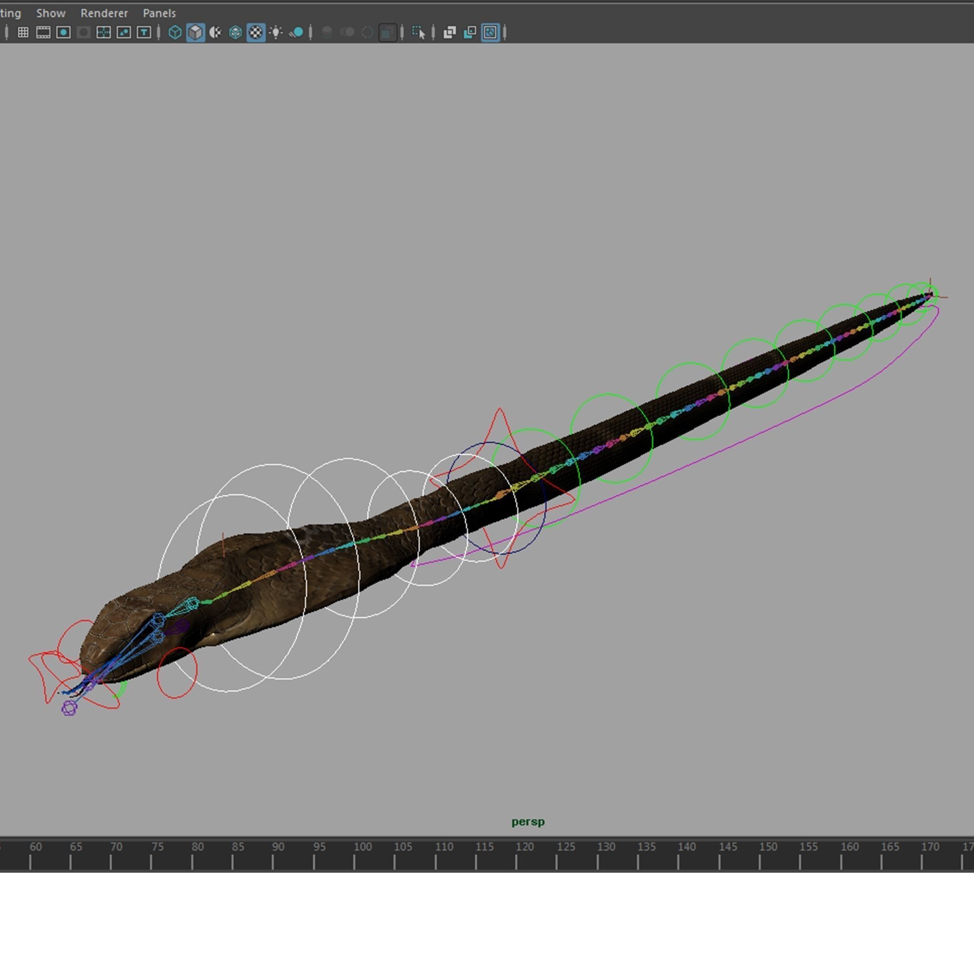 King Cobra Snake - Rigged Low-poly 3D model_6