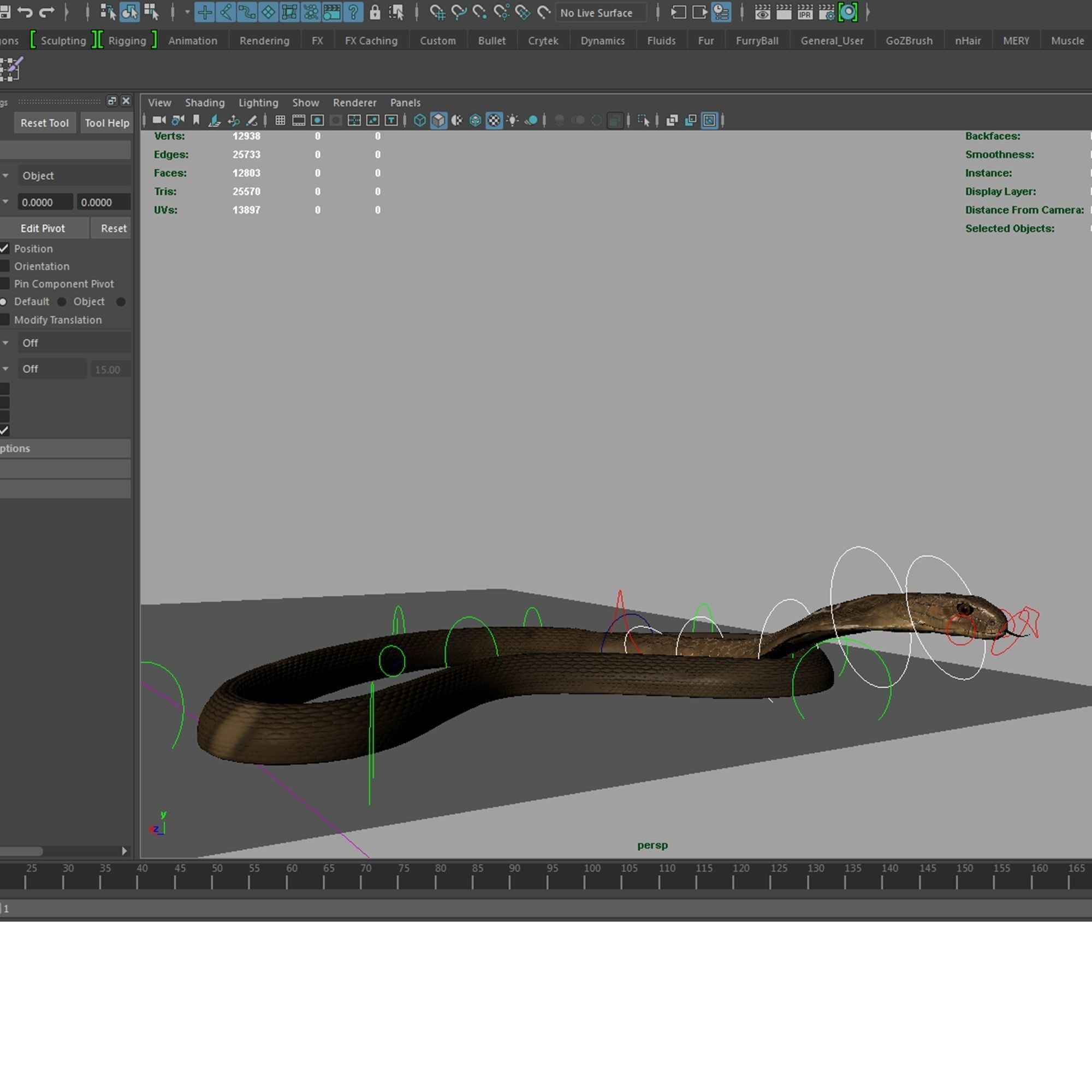 King Cobra Snake - Rigged Low-poly 3D model_9