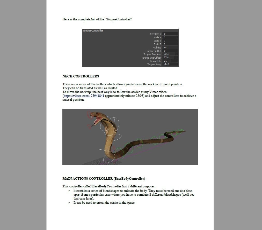 King Cobra Snake - Rigged Low-poly 3D model_20