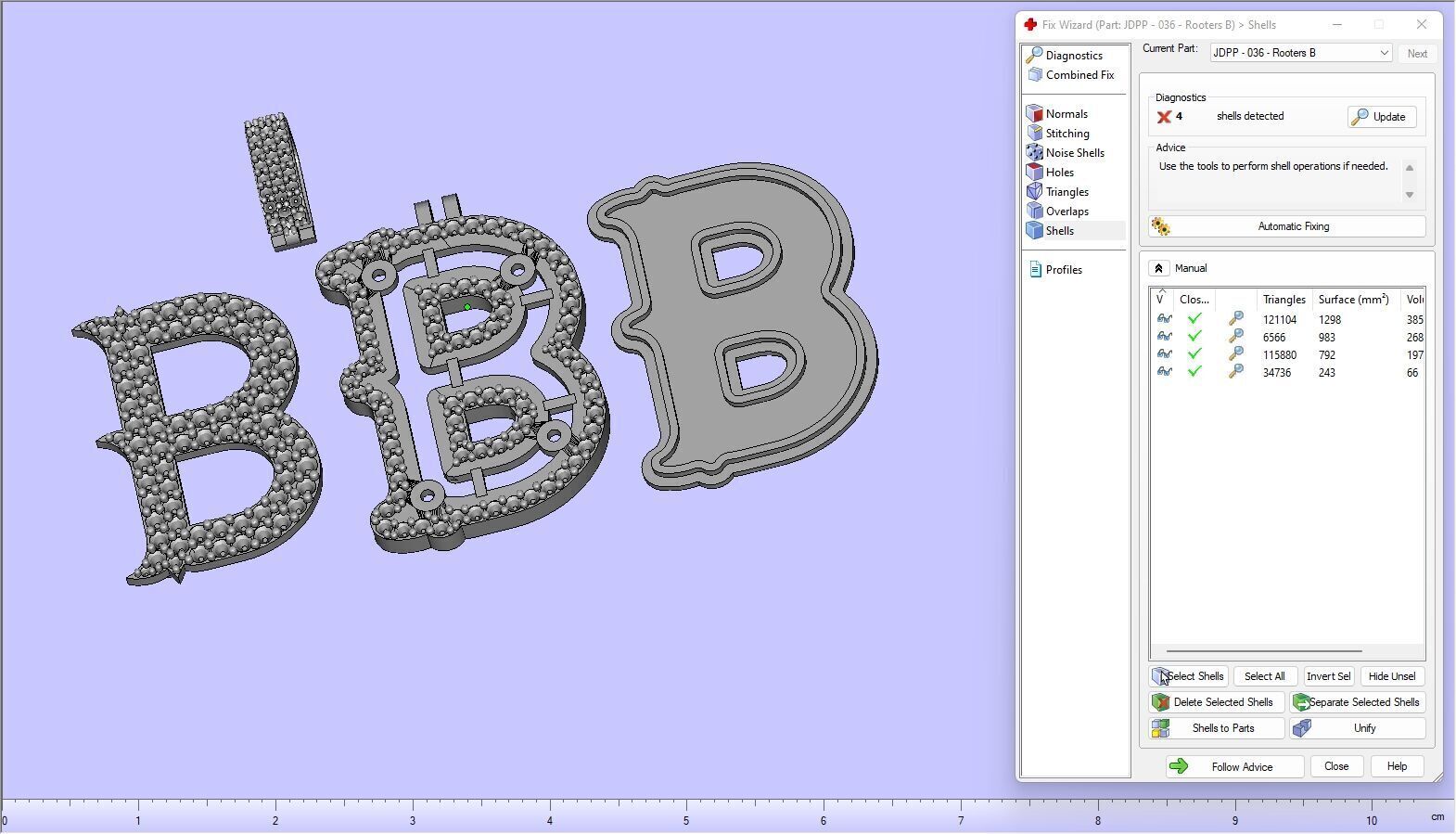 Custom Initial B Letter Diamond  A to Z Alphabet  Necklace 3D print model_18