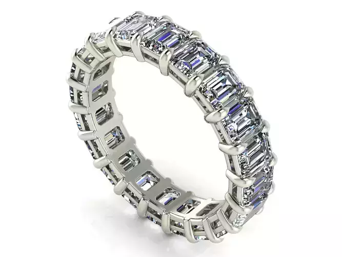 Classic Eternity Bands - Emerald cut - 20 - 40 - 60 points stone