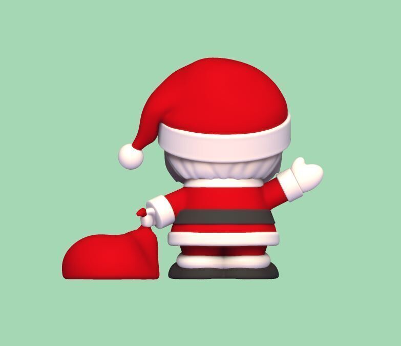 Waving Santa Claus 3D print model_4