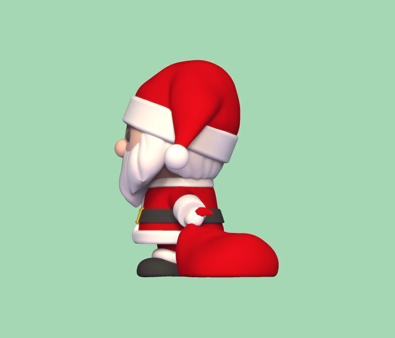 Waving Santa Claus 3D print model_3